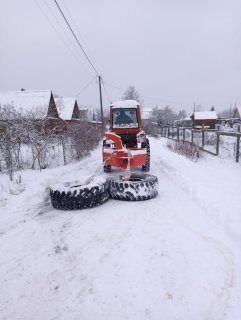 Работа по чистке СНТ  от снега 02.12.2023г.