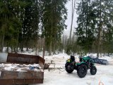 Засыпаем песком дороги, чтобы можно было ходить пешком 31.01.2024г.
